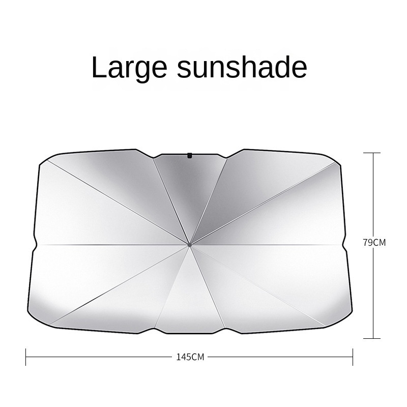 Classic Three-Folding Umbrella Car Windshield Sunshade Automobile Heat-Insulating and Sun-Proof Sunshade for Giveaways