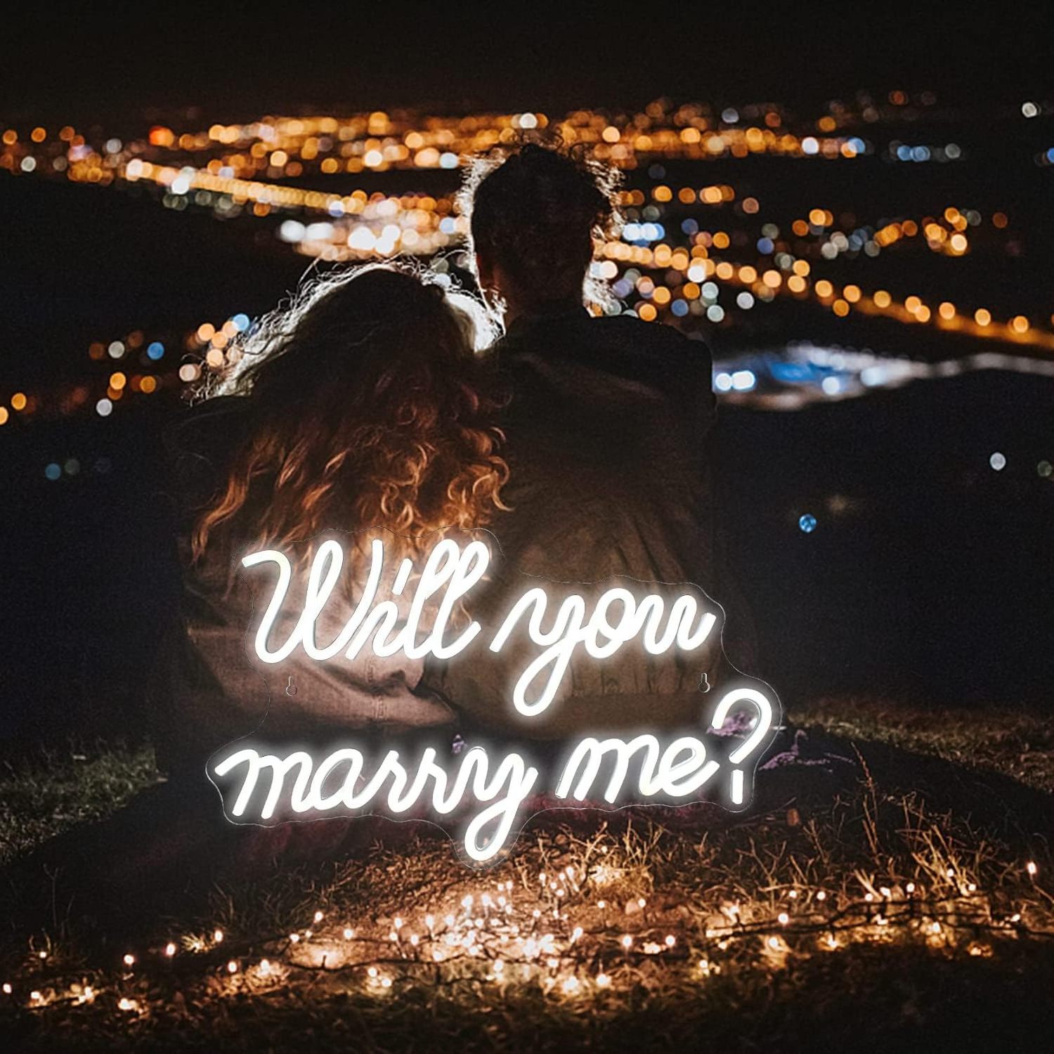 Will You Marry Me Acrylic Neon Sign Wall-Mounted Neon Arts Personalized Fast Shipping Wedding Proposal Decor Custom Neon Sign