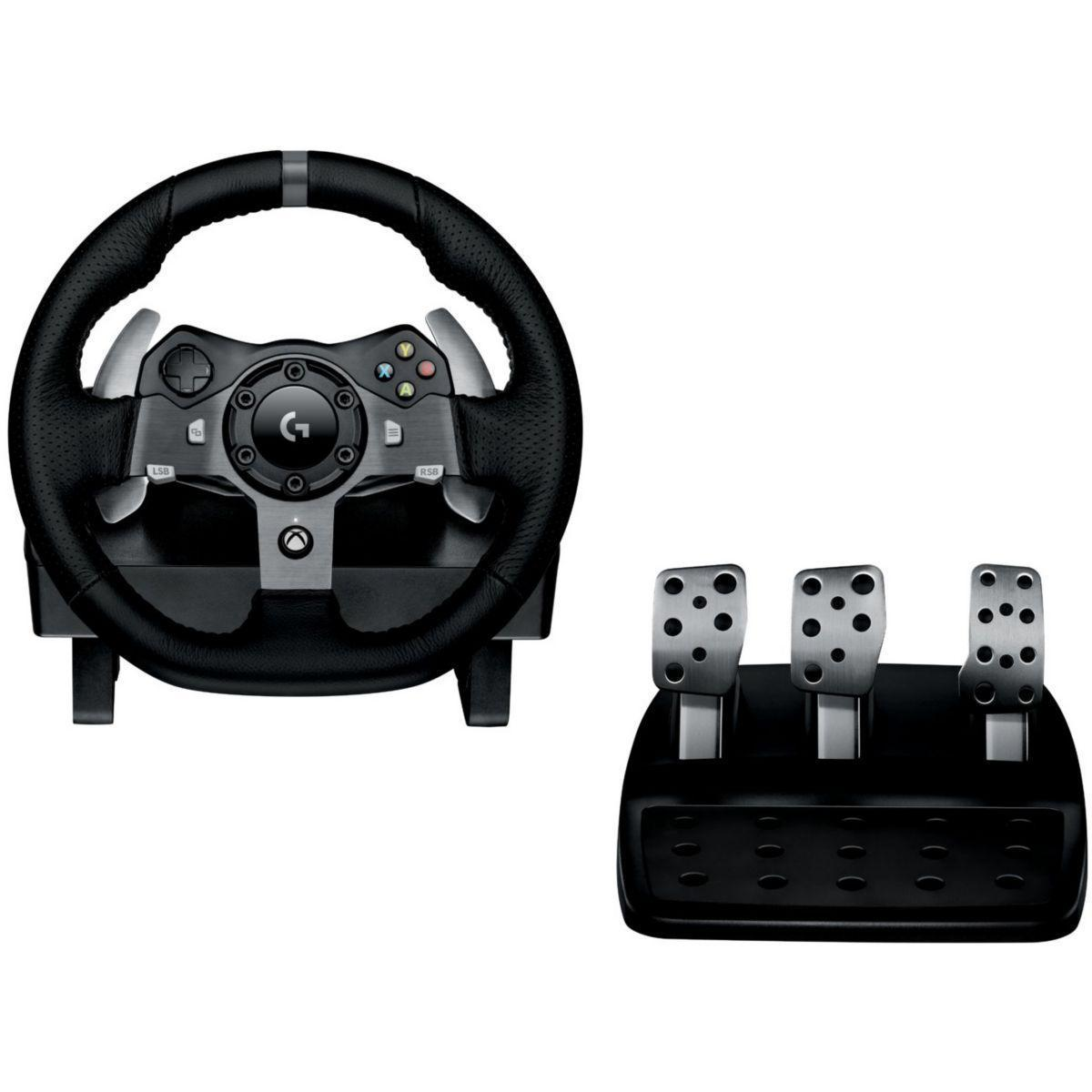 Logitech G920 Driving Force Racing Wheel and Floor Pedals, Real Force Feedback, Stainless Steel Paddle