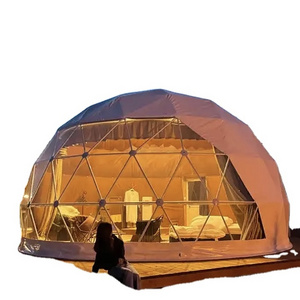 Luxury Hotel Waterproof Geodesic Dome Kit Glamping 6m Dome Tents House