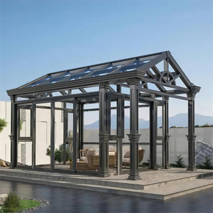 Y-TOP 2023  Impact resistance aluminium sunroom extendable free standing sunroom solarium sunroom