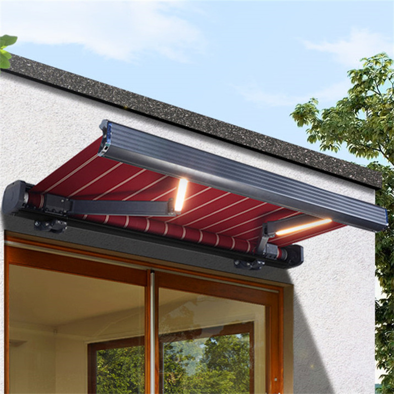 Y-TOP 2024 High Strength Custom Size cassette retractable awning Folding Arm Awning Aluminium Alloy motorized awning