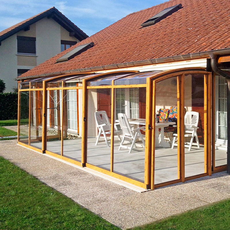 Y-TOP 2023 Detachable sunrooms glass houses prefabricated orangery greenhouse garden sunrooms & glass houses lowes sunrooms