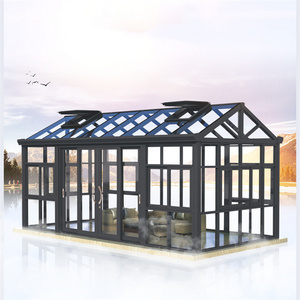 Y-TOP 2023 New design flat roof extendable sunroom glass sunroom glass garden house sunrooms