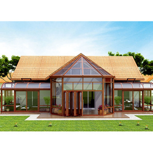 Y-TOP 2024 Latest Design Outdoor Glass Room Villa Safety Glass House Aluminum Alloy Tempered Glass Sun Room