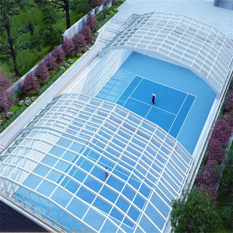 Y-Top 2024 Retractable Sunrooms Large Glass Swimming Pool Enclosures Prefabricated Sunrooms