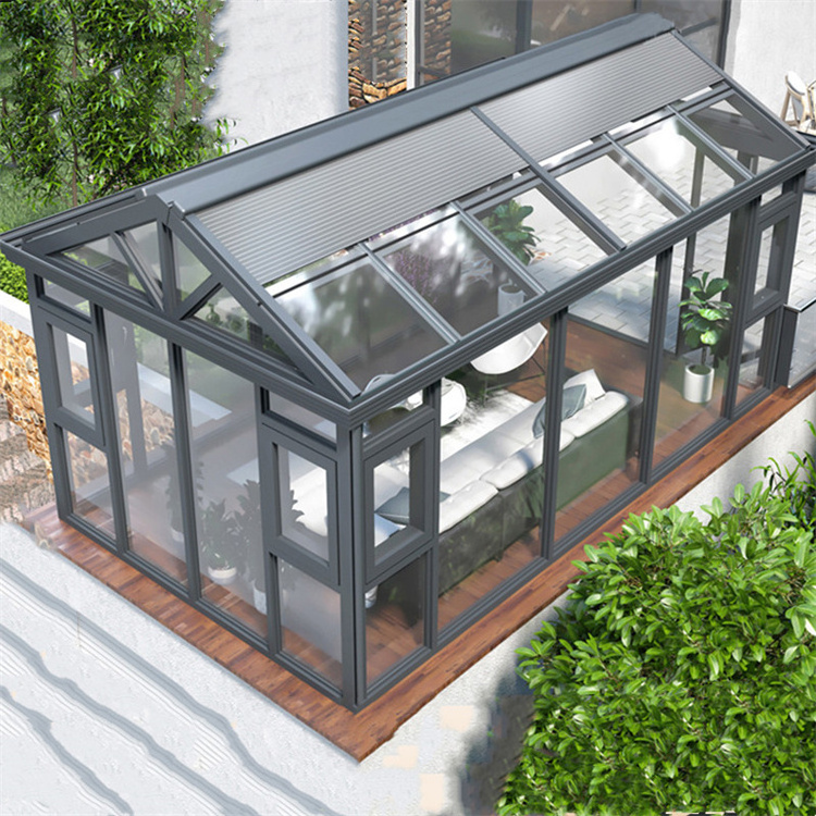 Y-TOP 2023  Impact resistance aluminium sunroom extendable free standing sunroom solarium sunroom