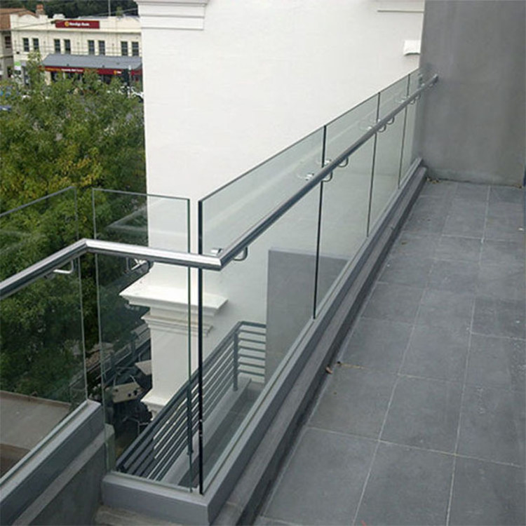 Y-TOP 2023 Balcony Terrace Stainless Steel Glass Railing frameless stair railing aluminum glass railing accessories for balcony