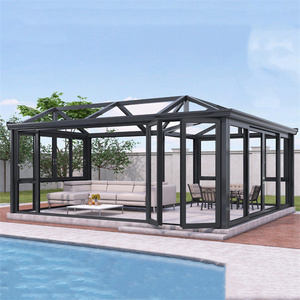 Y-TOP 2023 Latest design insulated glass greenhouse sunroom houses aluminium sunroom sunrooms for sale