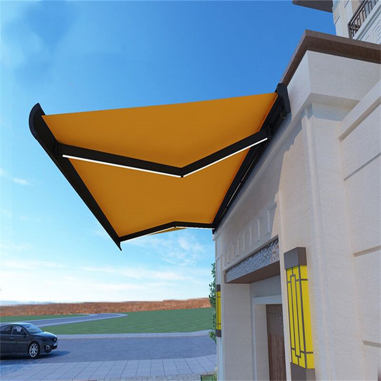 Y-TOP 2024 High Strength Custom Size cassette retractable awning Folding Arm Awning Aluminium Alloy motorized awning