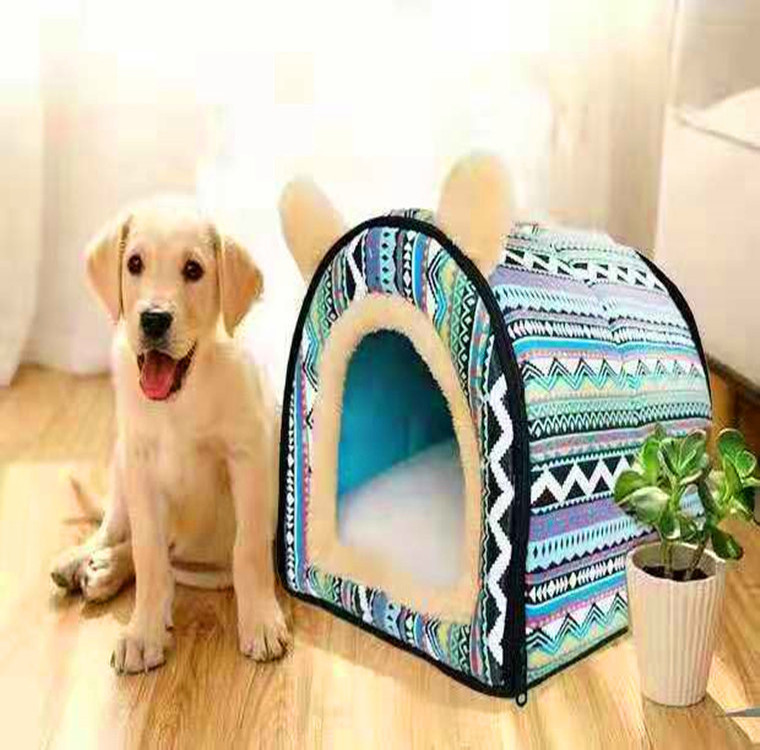 Uses Foldable Soft Warm Stuffed Animals Beds House Puppy Sleeping Mat Pad Pet Hooded Dog Bed Animal Covered Outdoor dog Bed