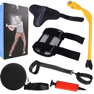 5 Pieces Golf Freshman Practice Swing Trainer Assist Accessories Set Arm Wrist Leg Posture Corrector Band Holder