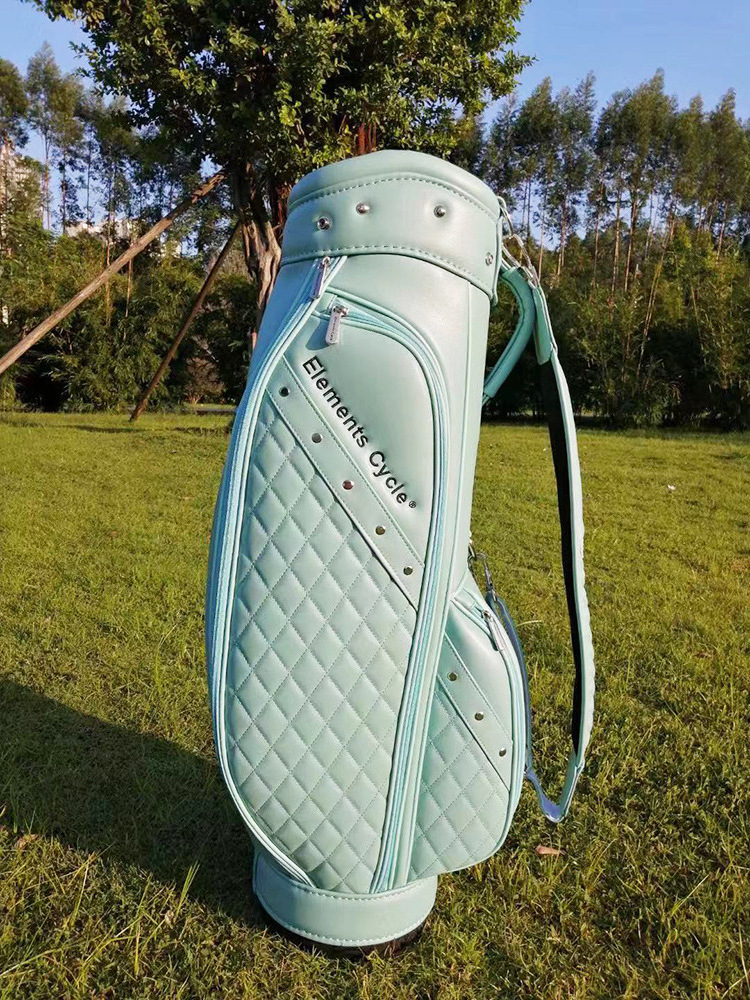 Golf Macaroon Pink Green Colors Womens Waterproof Travel Golf Clubs Bag Custom PU Leather Tour Golf Bags