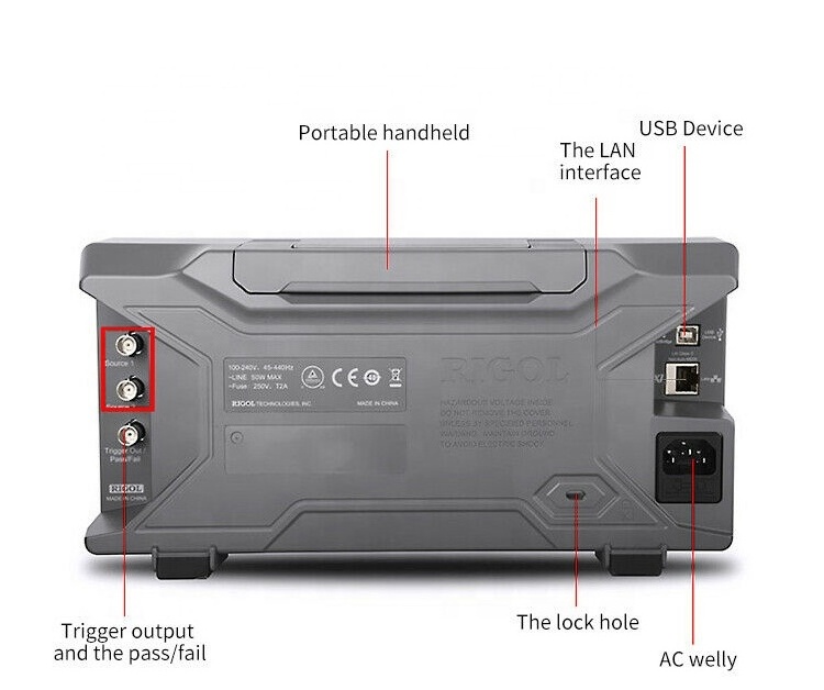 DS1054Z 50MHz Digital Oscilloscope 4 Analog Channels 50MHz Bandwidth 12Mpts Memory Digital Scopemeter