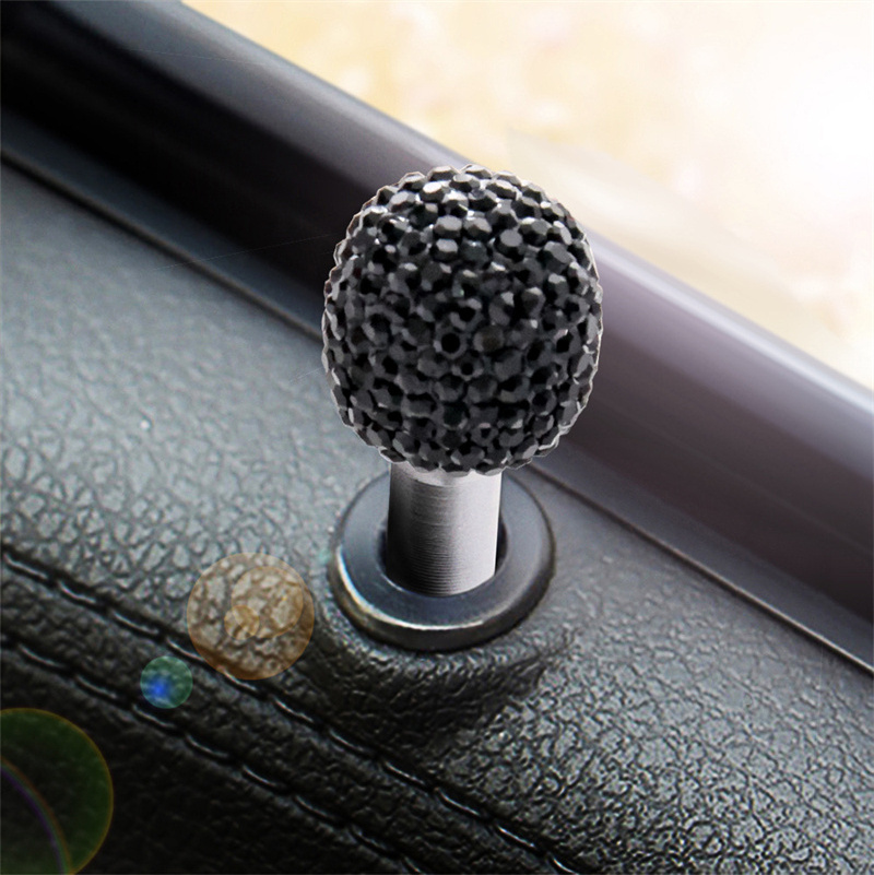 Bling Rhinestones Car Door Lock Knobs Bling Car Door Lock Pin Pull Rod Bolt Cover