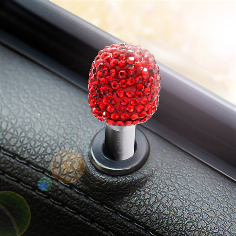 Bling Rhinestones Car Door Lock Knobs Bling Car Door Lock Pin Pull Rod Bolt Cover