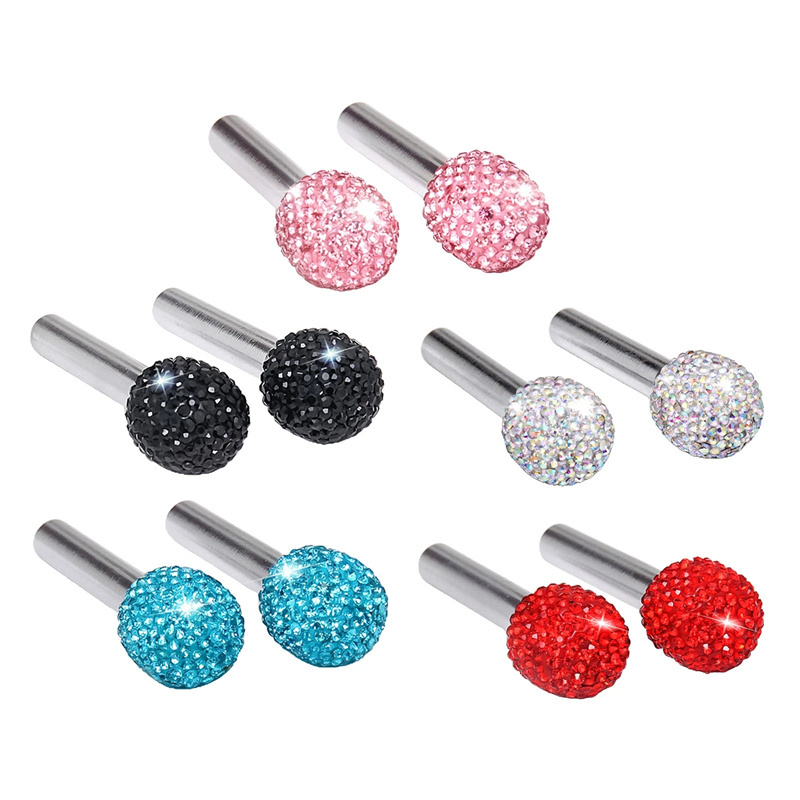 Bling Rhinestones Car Door Lock Knobs Bling Car Door Lock Pin Pull Rod Bolt Cover