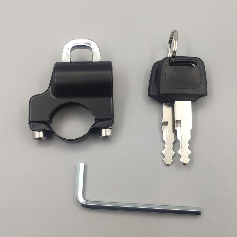 Motorcycle Helmet Lock Rustproof Metal Helmet Lock for Electric Motorbikes Scooters Bikes