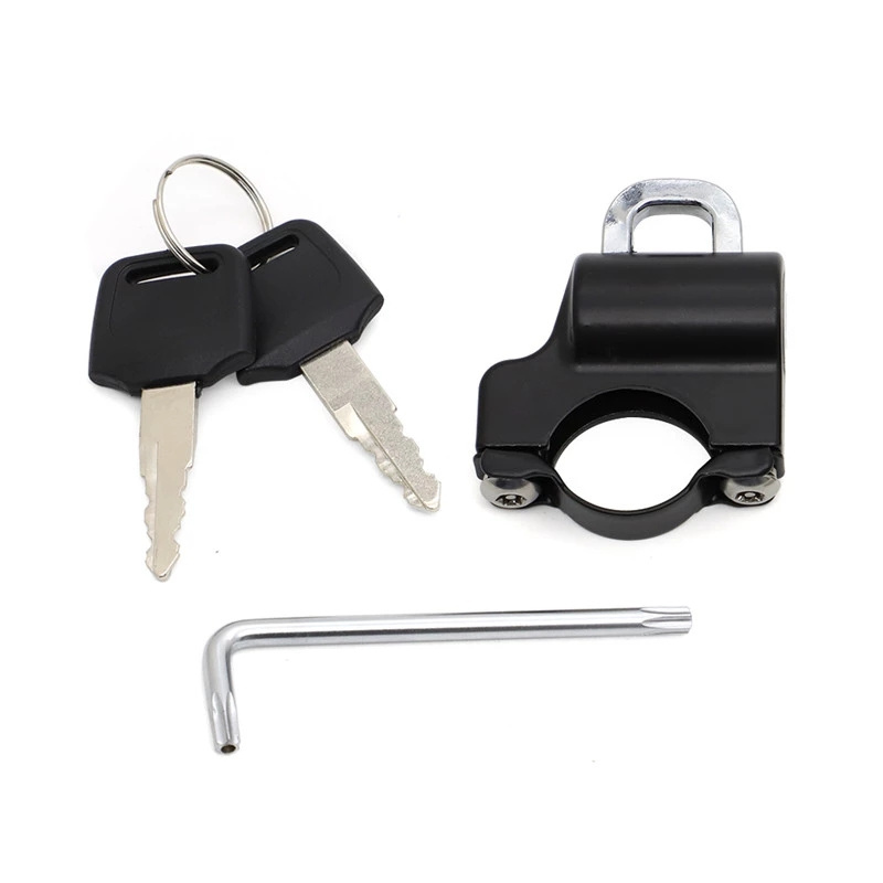 Motorcycle Helmet Lock Rustproof Metal Helmet Lock for Electric Motorbikes Scooters Bikes