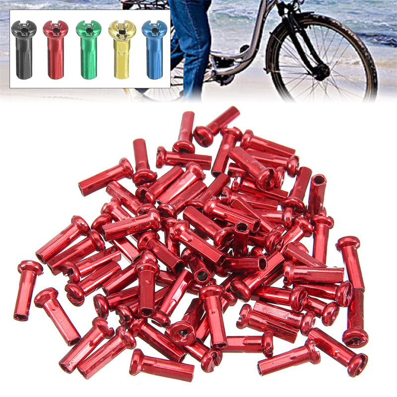 Bicycle Colorful Spoke Cap Aluminum Alloy 14G Spoke14mm Copper Nipples MTB Bike Parts Caps Cycling Spokes