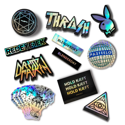 Glossy Sticker Die Cut Holographic Original Sticker Custom Printed Hologram Sticker Labels For Laptop