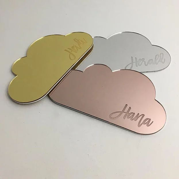 1mm 2mm 3mm  Thickness Single and Double Side Mirror A4 A5 1830*1220mm Extrusion Laser Cutting Rose Gold Acrylic Mirror Sheet