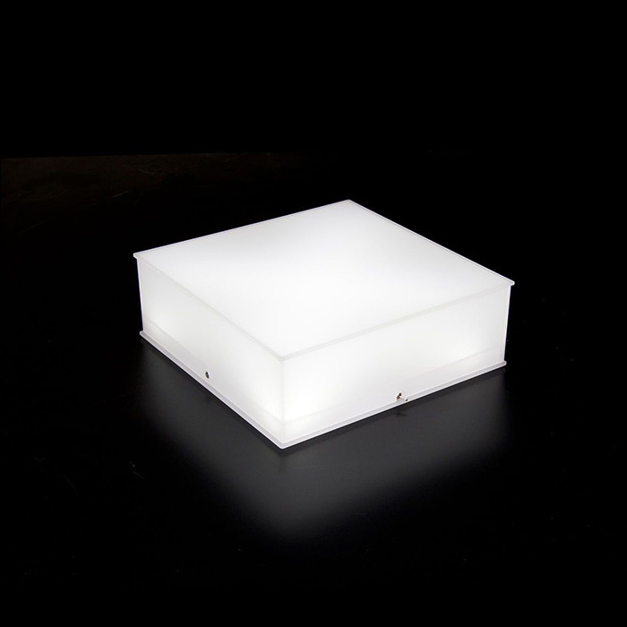 Rectangle Plexiglass LED Box Riser Frosted Acrylic Lightbox Display Cube for Exhibition