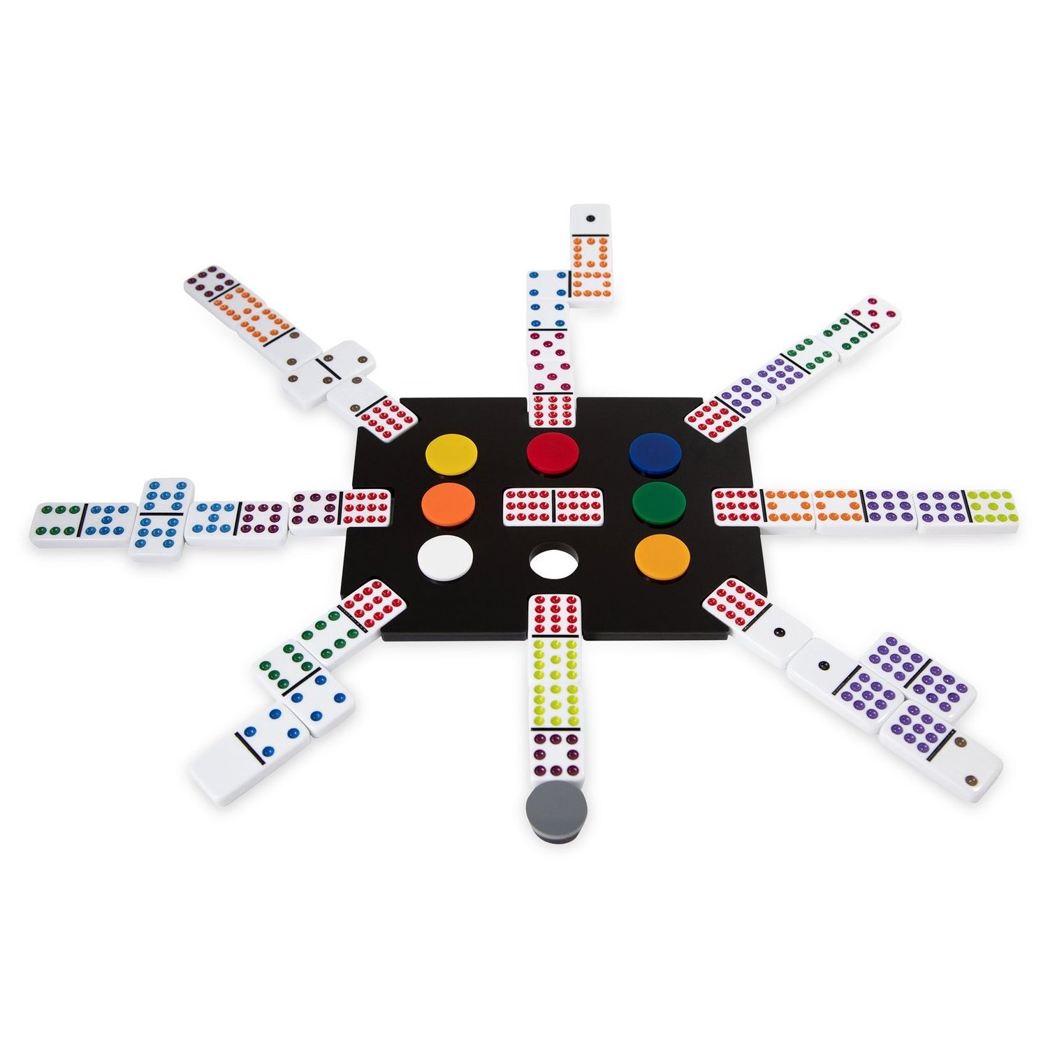 Mexican Train Dominoes Double Twelve Color Dot Domino Games Playing Cards Tools for Game Play Family Chickie Dominoes