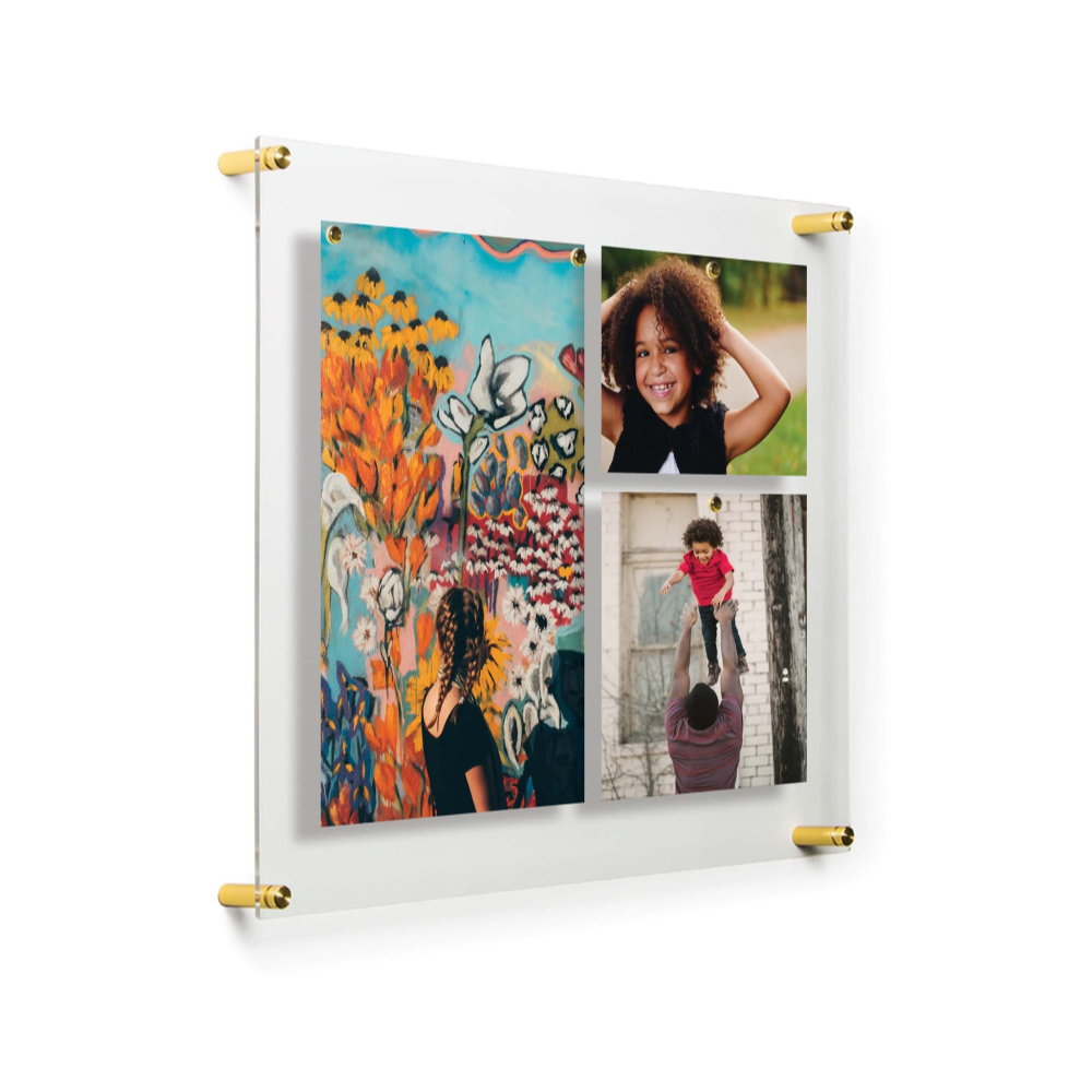 Dual-Purpose Counter Acrylic Certificate Frame Double Panel Clear Front Black Back A4 Acrylic Photo Wall Frame