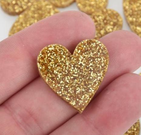 Heart Shape Acrylic Wedding Favor Decoration Sprakle Glitter Laser Cut Lucite Table Centerpiece Gift