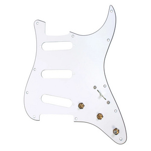 FD Strat Guitar Pickguard White Perspex SSS 11 Holes Acrylic Guitar Scratch Plate