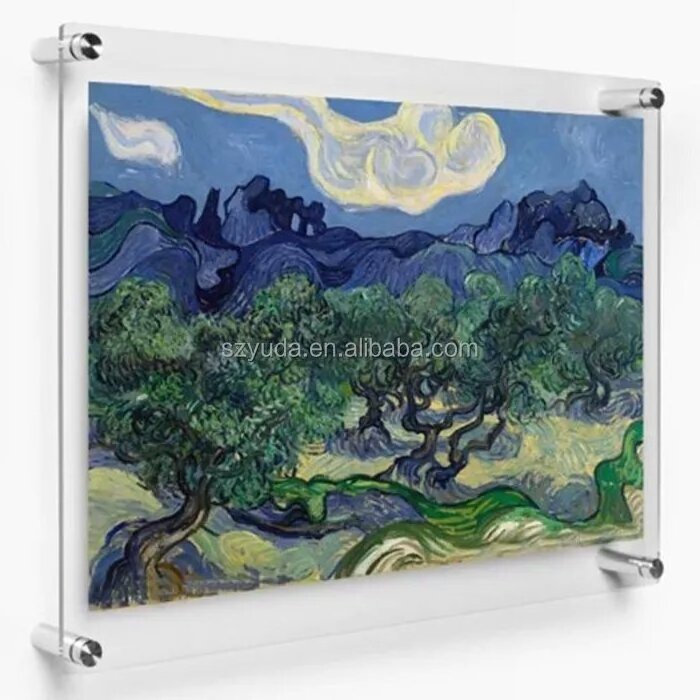 Dual-Purpose Counter Acrylic Certificate Frame Double Panel Clear Front Black Back A4 Acrylic Photo Wall Frame