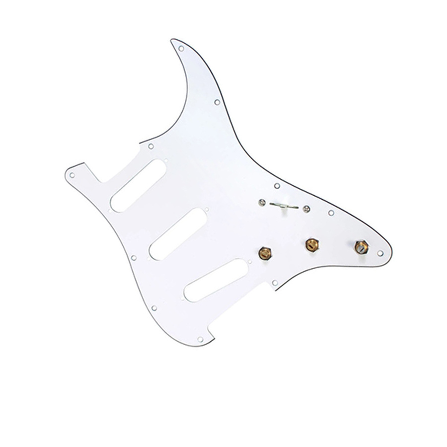 FD Strat Guitar Pickguard White Perspex SSS 11 Holes Acrylic Guitar Scratch Plate