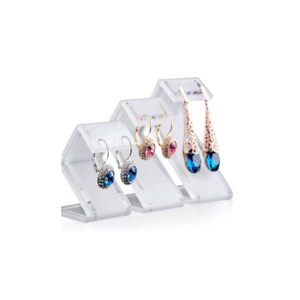 S Type Acrylic Jewelry Earrings Stand Perspex Studs Earring Holder Boutique Frosted Plexiglass Dangle Earring Display