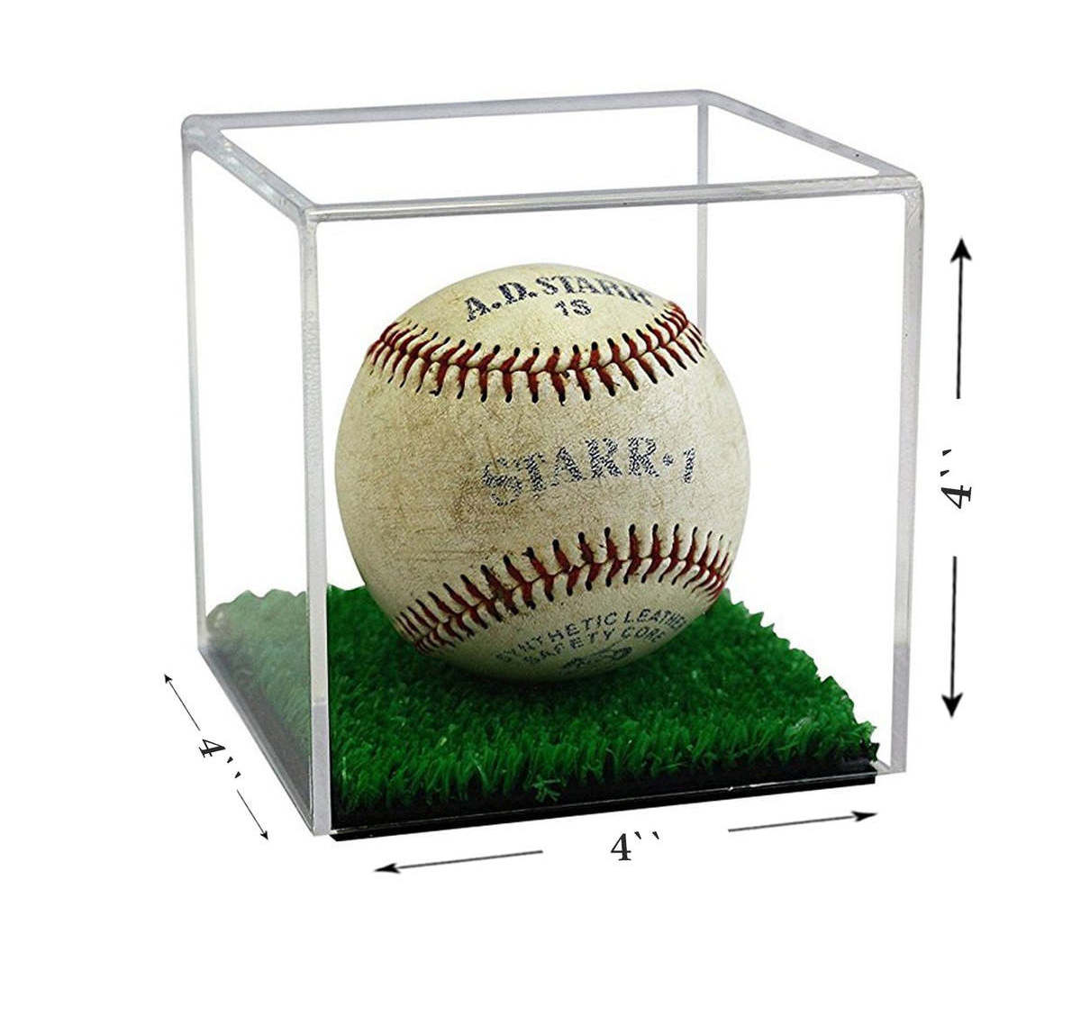 Acrylic Baseball Tennis Ball Display Case Trophy Stand Baseball Storage Box Container with Mirror Back