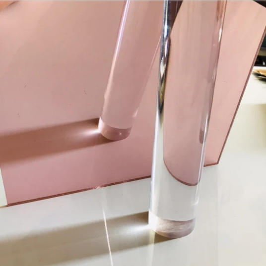 1mm 2mm 3mm  Thickness Single and Double Side Mirror A4 A5 1830*1220mm Extrusion Laser Cutting Rose Gold Acrylic Mirror Sheet