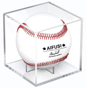 UV Protected Acrylic Baseball Case Box Clear Sports Official Baseball Box Storage Stackable Memorabilia Baseball Display Case