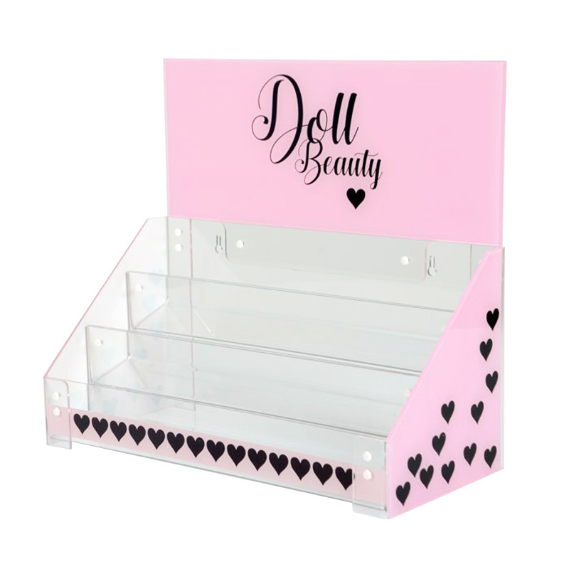 Custom Service Acrylic Eyelash Cosmetic Display Large Multi-use Lash Display Stand Eyelash Counter Open Display Stand