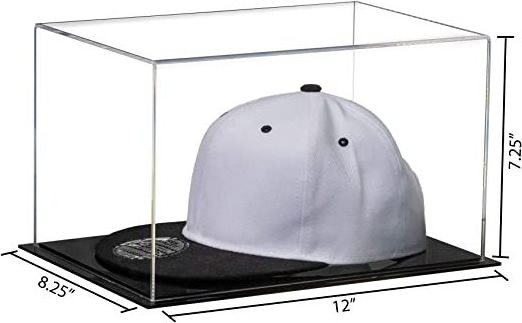 Acrylic Baseball  Hat Display Case Hat Protective Container Memorabilia Holder Large Cube Case