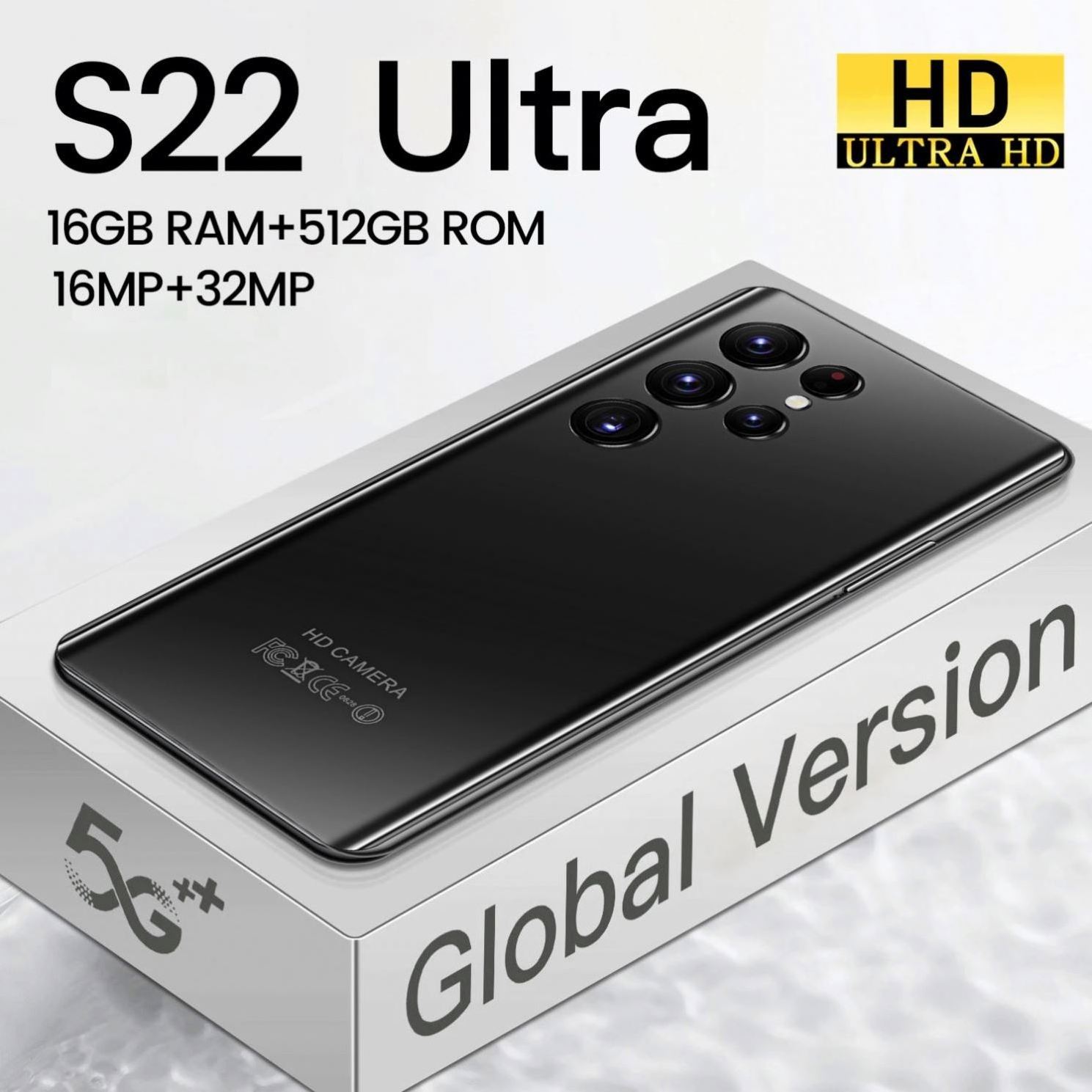 2022 5G Smartphone S22 Ultra 6.9 inch Screen 16+512GB Android Mobile Phones ROM+RAM Original Unlocked Cell Phone