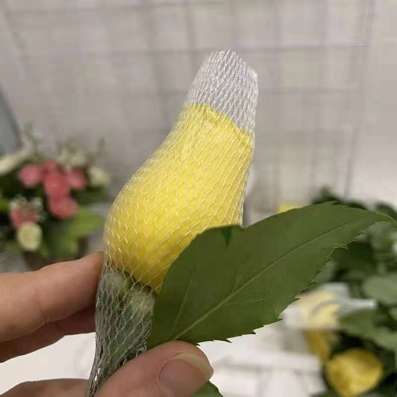 Rose  bud protective plastic sleeve net