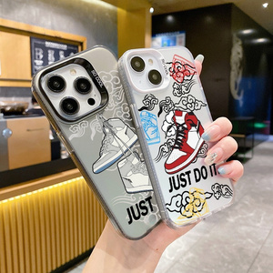 New design Sneaker Brand Shoes Phone case For iPhone 15 Pro Max 14 13 12 11 XS XR Trending Plating mirror frameShockproof Cover