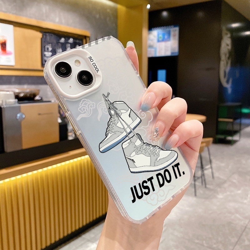 New design Sneaker Brand Shoes Phone case For iPhone 15 Pro Max 14 13 12 11 XS XR Trending Plating mirror frameShockproof Cover