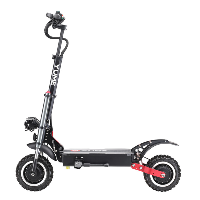 Yume 60v 20ah china 3200w dual motor powerful two wheel 11 inch fat tire off road electric scooter with removable seat