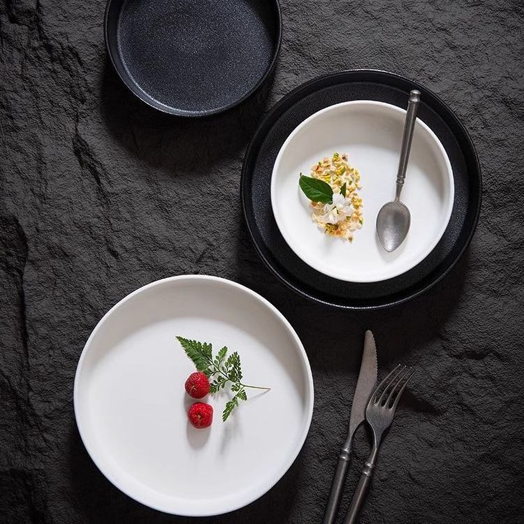 Matte White Design Charger morden plates for Restaurant food lobster seafood plates dinner sets for Thanksgiving festival