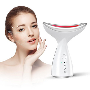 LED Light, EMS Microcurrent, Heat & Massage Neck & Face Sculptor facial beauty wand