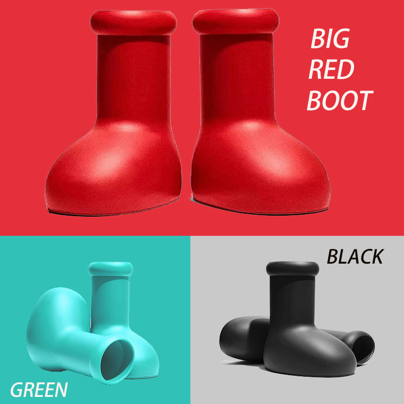 Foam Cartoon Rubber Astro Boy Boot Women Shoes New Design Big Blue Black Red Boots Wholesale Eva Gift Box Customized Logo Midi