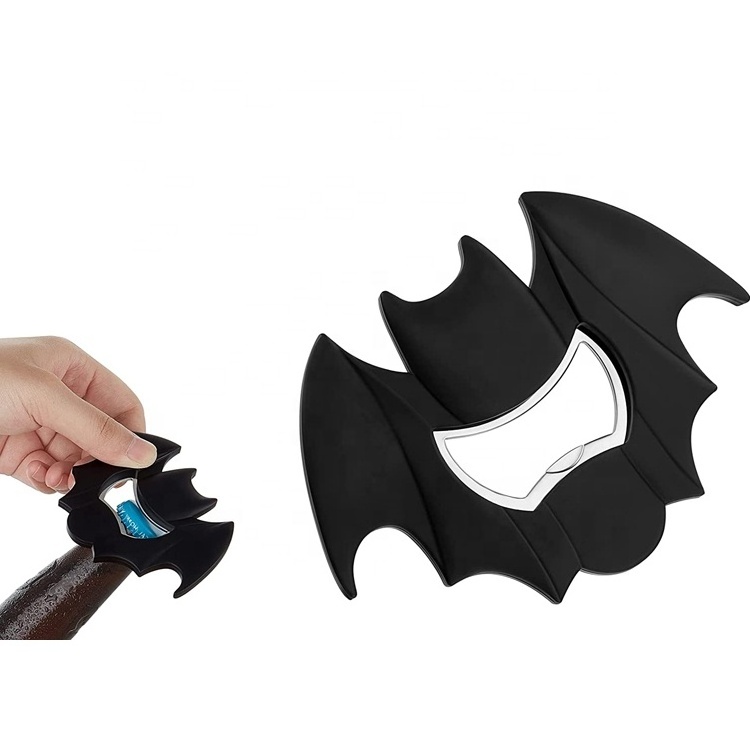 Creative Bar Accessories rubber coated stainless steel adorable spooky bat shape bottle opener