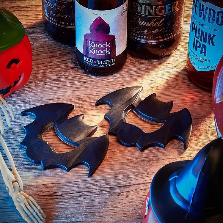 Creative Bar Accessories rubber coated stainless steel adorable spooky bat shape bottle opener