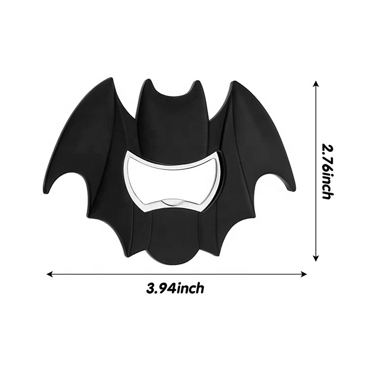 Creative Bar Accessories rubber coated stainless steel adorable spooky bat shape bottle opener